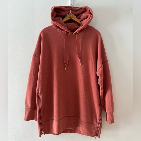 aerie Tops - Aerie Hoodie, zipper details, sz Large, ribbon, 3/4 sleeve, relaxed, cropped